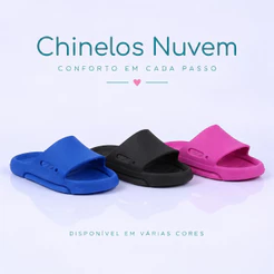 Chinelo Nuvem Slide Infantil Leve Confortável Diversas Cores Kidstep