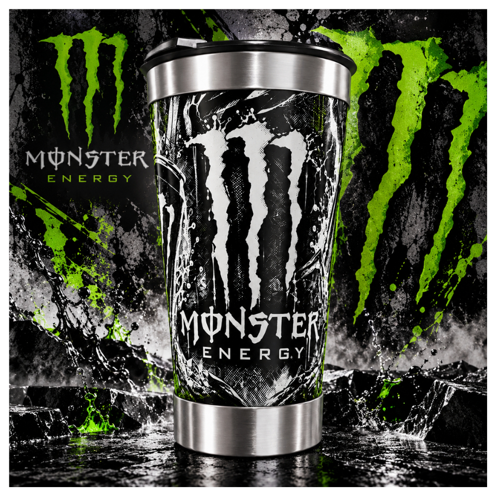 Copo Térmico 360 - Monster Energy 473ml Personalizado | Gravação a Laser