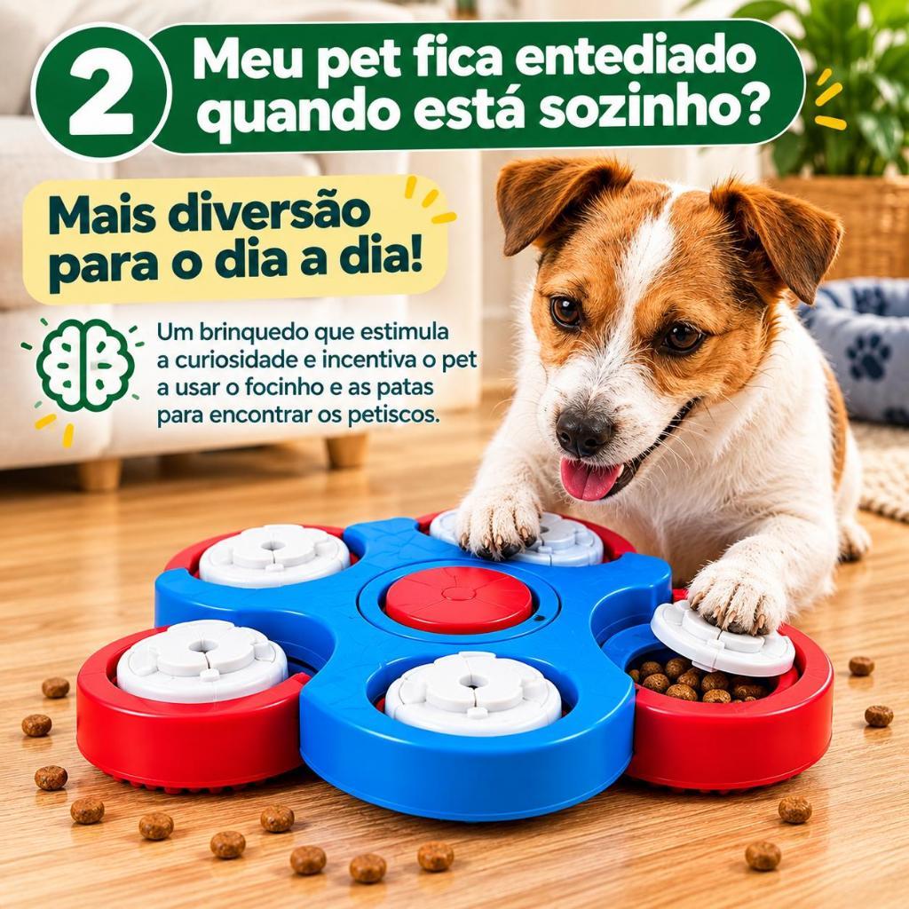 Comedouro Lento Interativo Pets Petisco Cães e Gato Lamber Brinquedo Reduz Anciedade