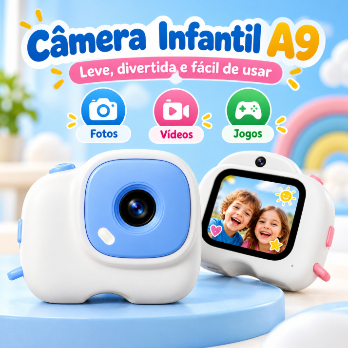 A9 Mini câmera digital, leve e portátil, fácil de operar, segura e durável