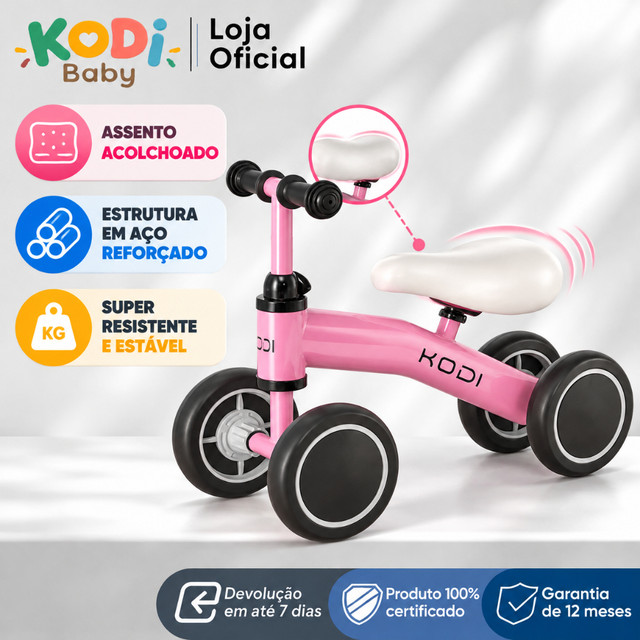 Bicicleta De Equilíbrio Bike Infantil Até 20Kg KODI -P14