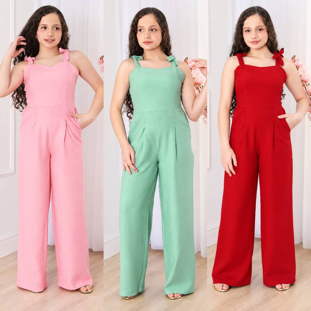 Macacão Pantalona Juvenil menina 12 ao 16