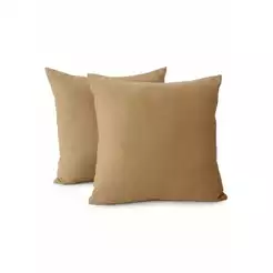 Kit 2 Capas de Almofada Decorativa 45x45 Linho Dourado