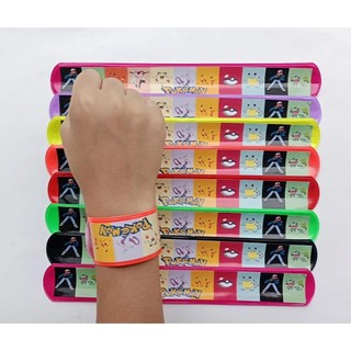 Pulseira Bate Enrola Personalizada Pokemon Lembrancinha Festa