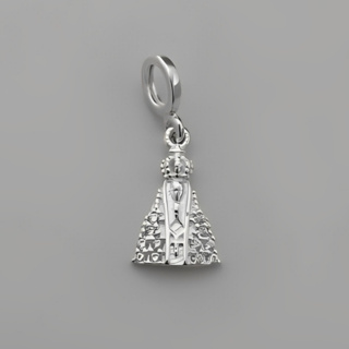 Pingente Berloque Nossa Senhora Cravejada Cristal Santinha em Prata 925 em Oferta na Shopee