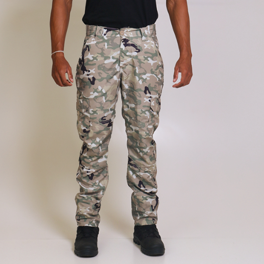 Calça Thrax Masculina Cargo 6 Bolsos Poly Ripstop Camuflada Multicam