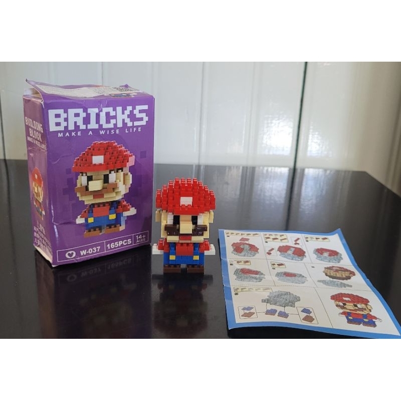 Boneco de Montar Super Mario Bros Bricks Mini Lego