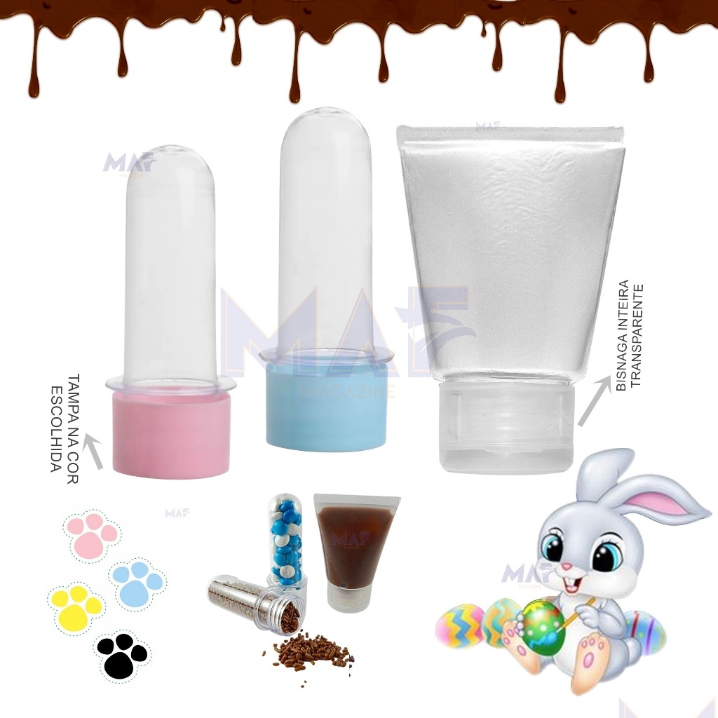 Kit 20 Mini tubete e 10 Bisnaga 30ml Para Páscoa Mini Chef Confeiteiro em Oferta na Shopee