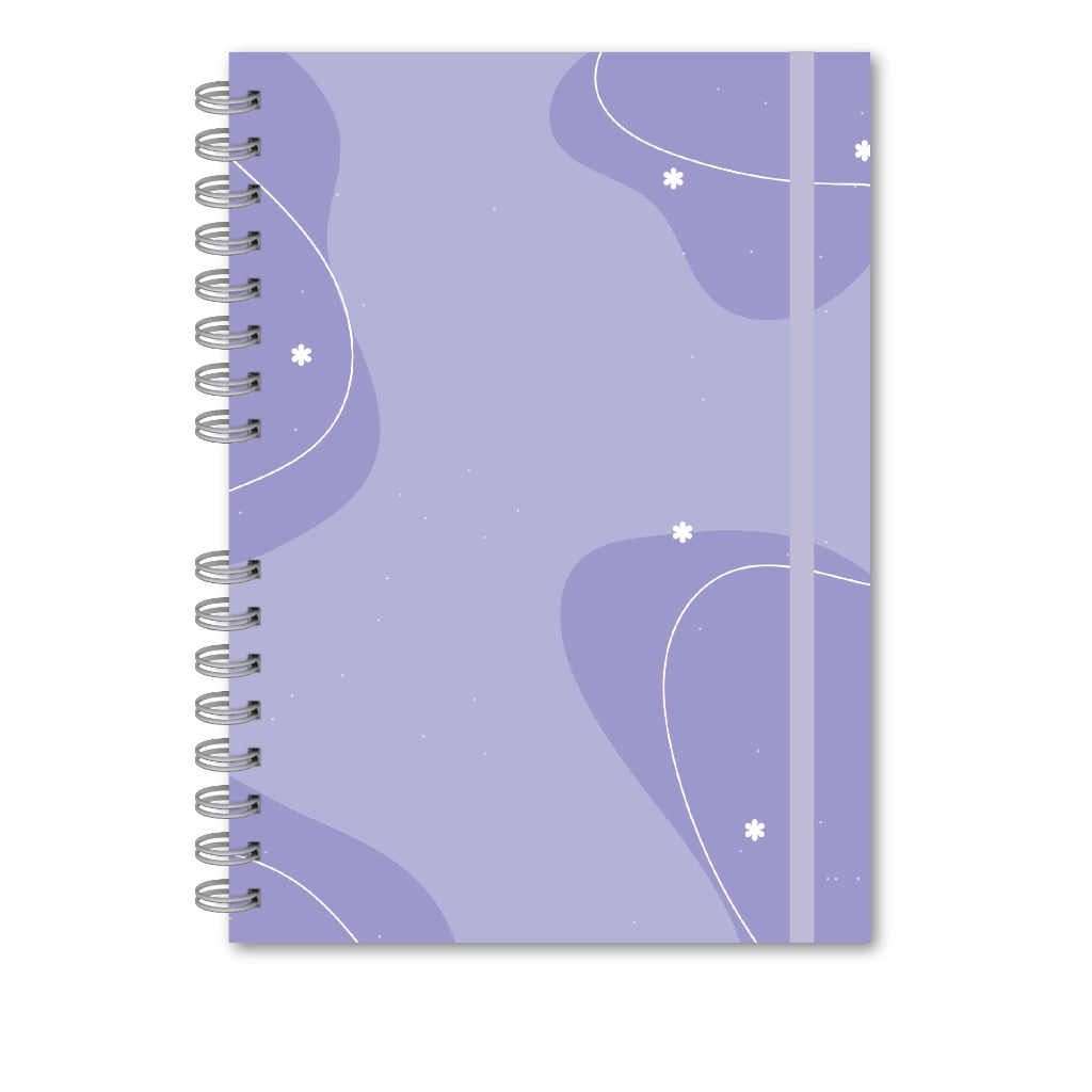 Caderno Personalizado Colegial/A5 Lilac - 80/120 folhas - Liso, Quadriculado, Pautado ou Pontilhado
