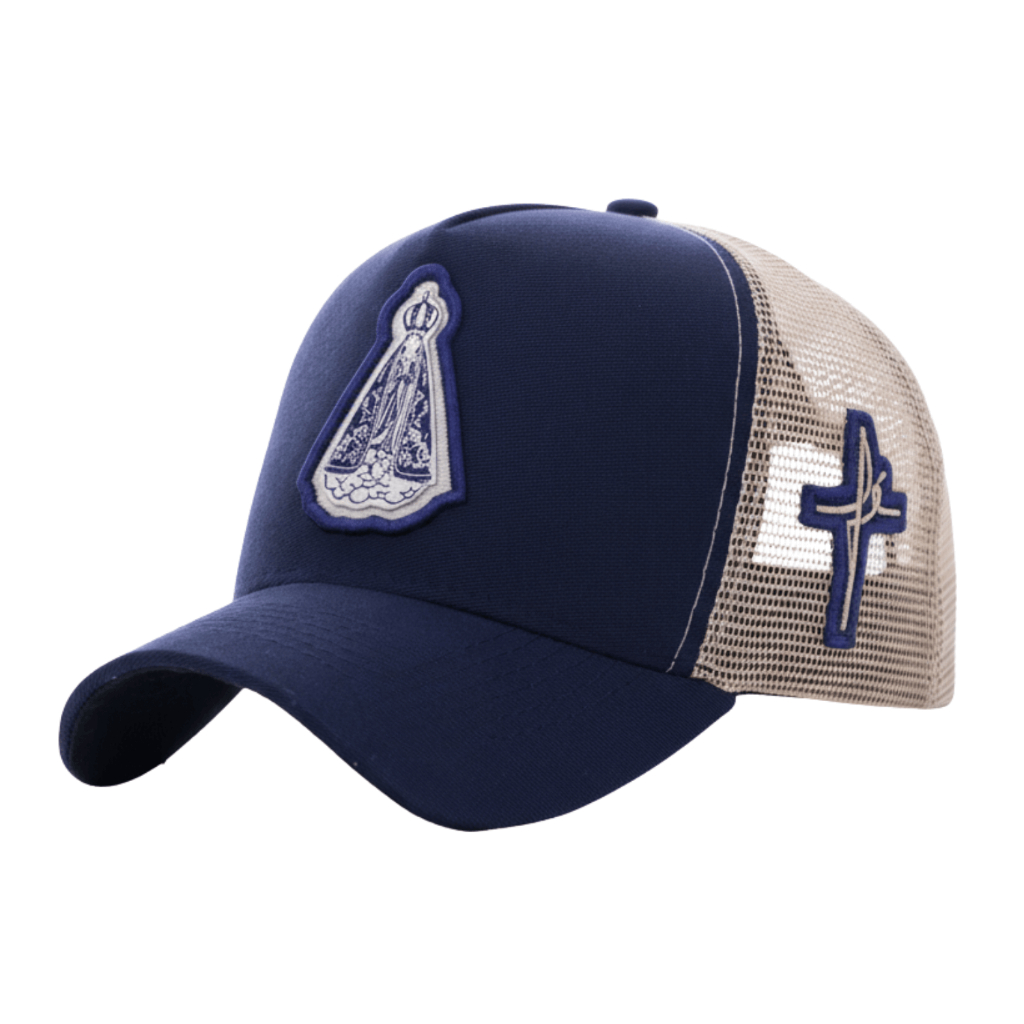 Boné Trucker Nossa Senhora Estilo Americano Truck Country Agro Tela Bone Country Bone Original