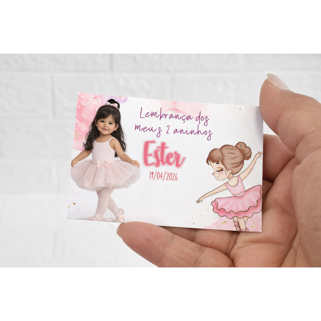 15 Foto Imã de geladeira personalizado em qualquer tema 5x7 Lembrancinha de Festa Aniversário Bailarina