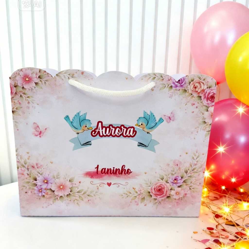 Sacolinhas Personalizadas Jardim Encantado - Jardim Das Borboletas - Lembrancinhas para festa infantil