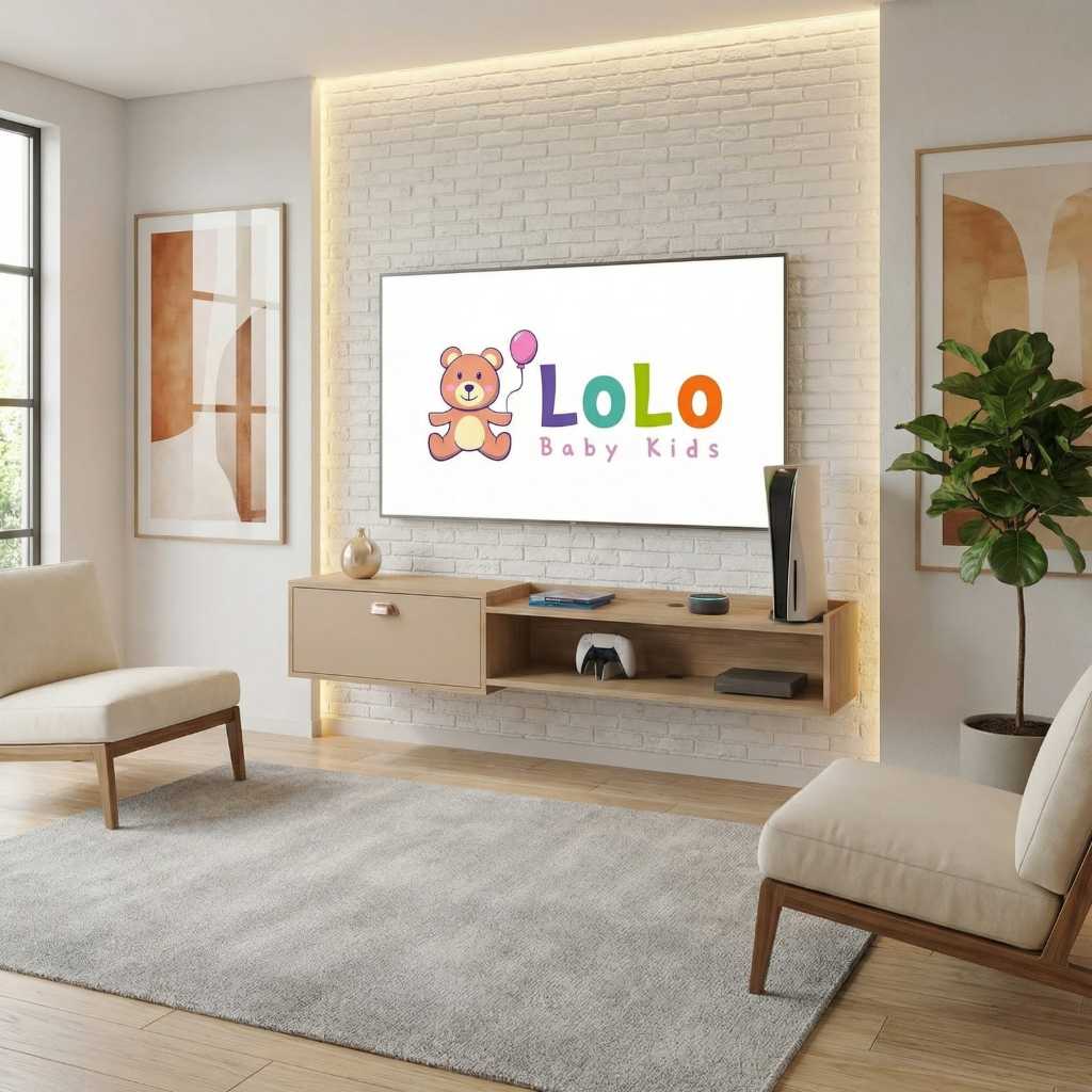 Rack Suspenso Bancada TV Grande 42 50 55 60 Polegadas Bancada 1.80 Cm Porta Nicho Decoração Sala