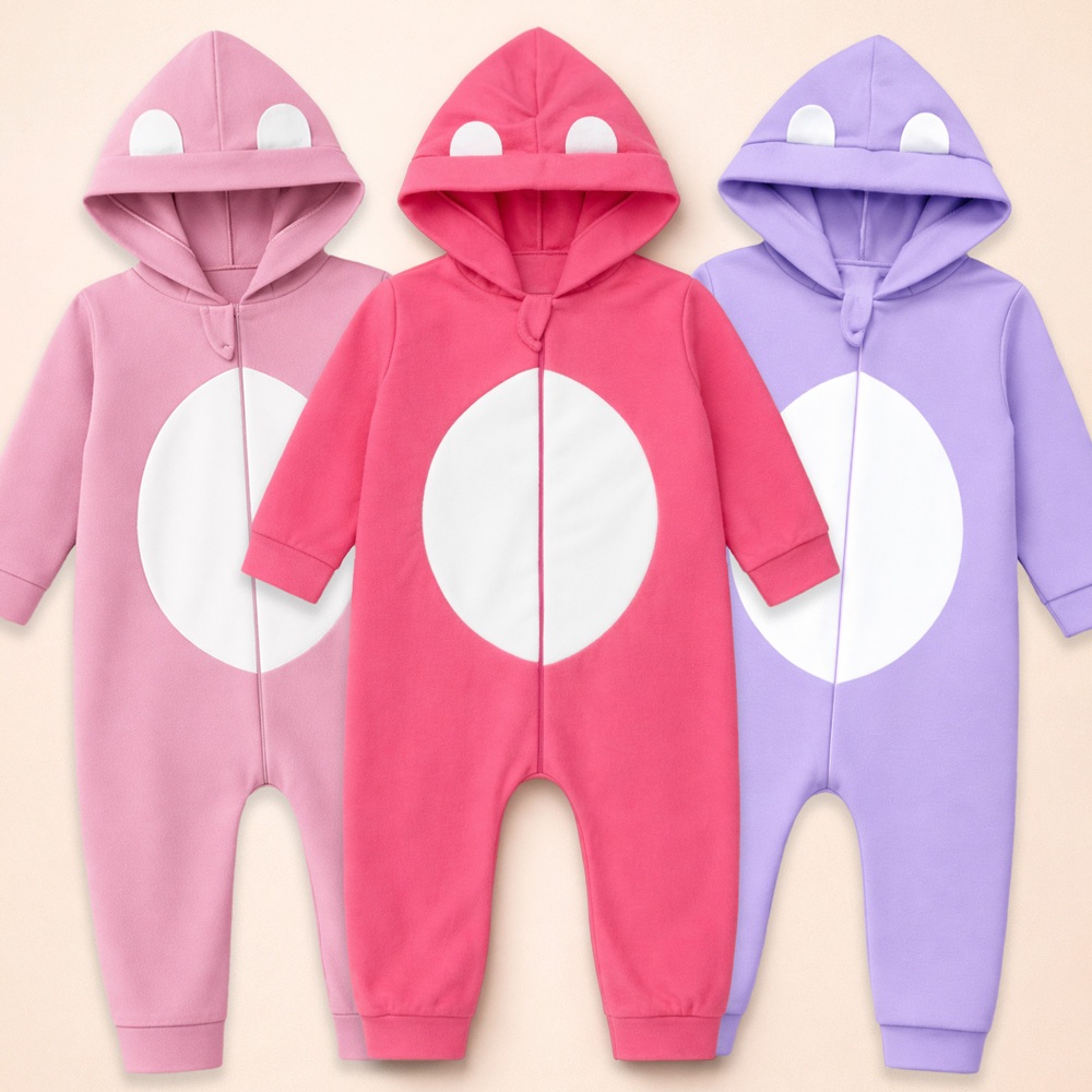 Macacão Infantil Menina em Soft Quentinho com Zíper Fácil