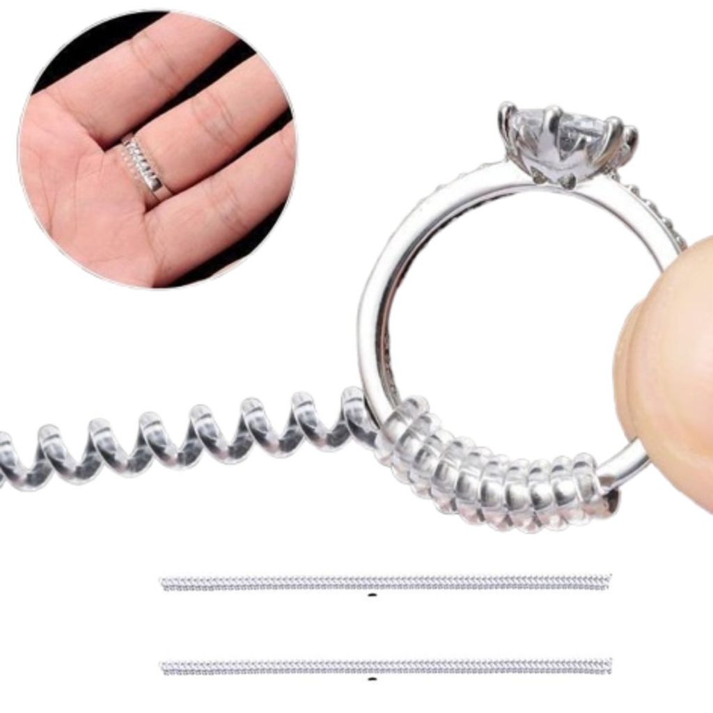 Kit 2/3 Ajustador De Anel Espiral Transparente em Silicone Invisível Universal em Oferta na Shopee
