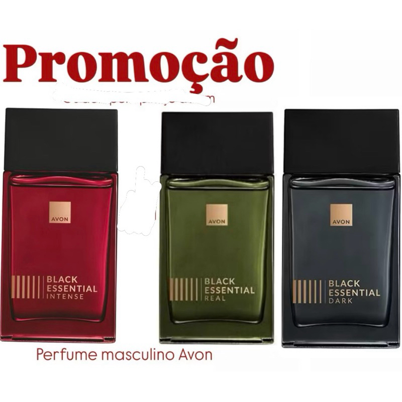 Black Essential Colônia Avon masculino 100ml cada Original e Lacrado-Variações
