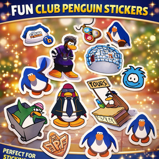 12 novos adesivos do Club Penguin!