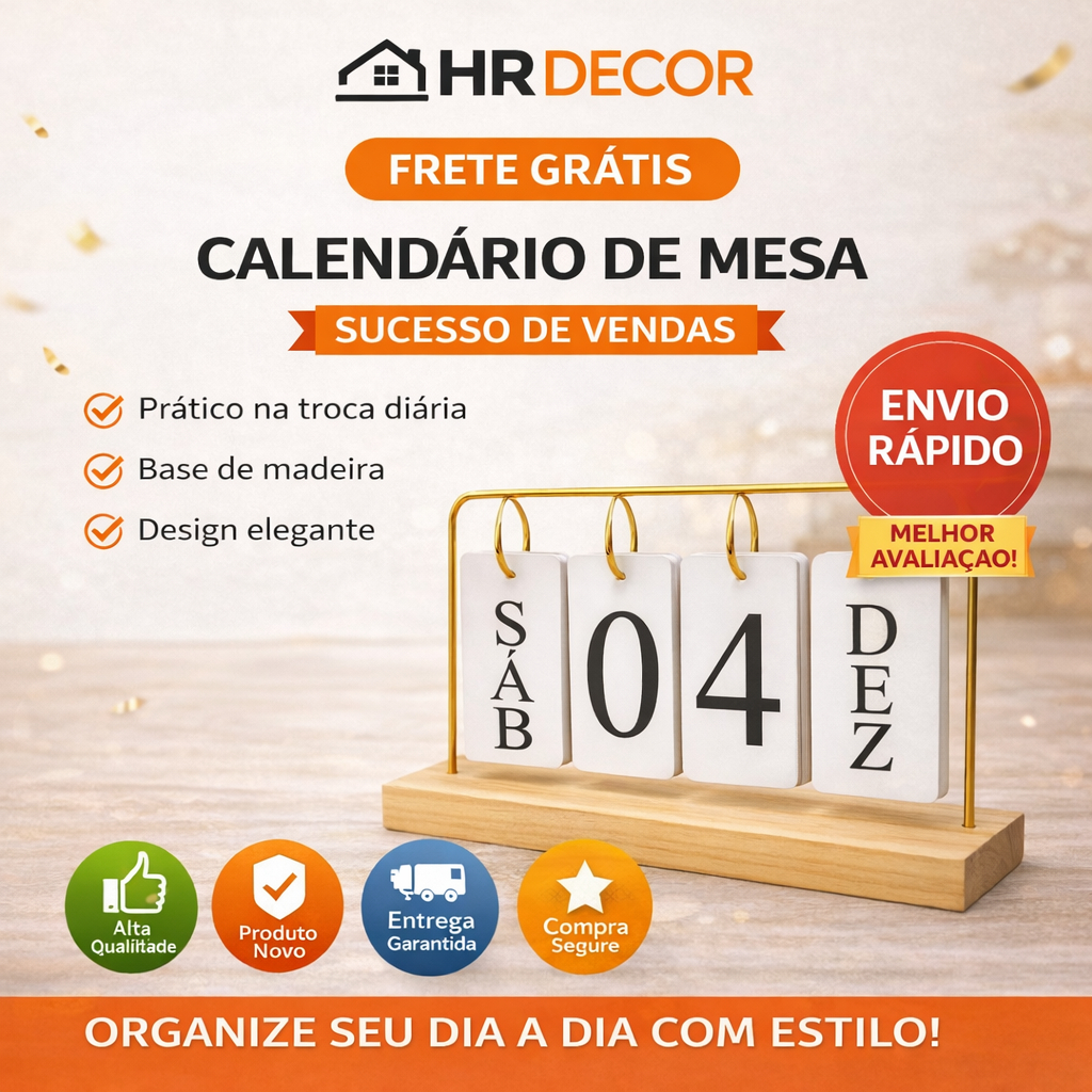 Calendário de Mesa Permanente Versátil Decorativo em Oferta na Shopee
