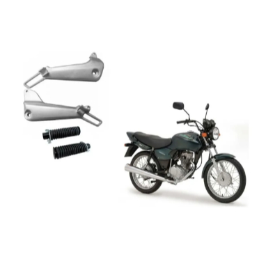 Suporte Bacalhau + Pedaleira CG Titan 125 2000-2008 Par Alumínio Reforçado