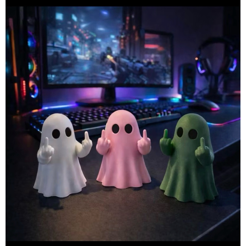Boneco  fantasminha Gamer Decorativo Setup