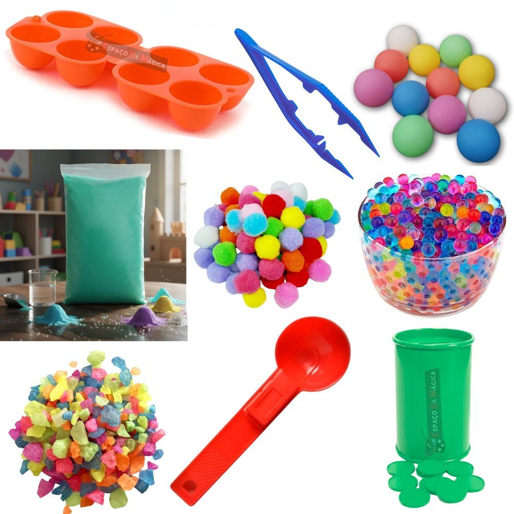 Kit Coordenação Motora Fina e Estimulação Sensorial Montessori Primeira Infância