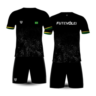 Conjunto Futevolei Camisa Aero Sport 92% Poliester / 6% Elastano / 2% Poliamida - Manga Raglan em Oferta na Shopee