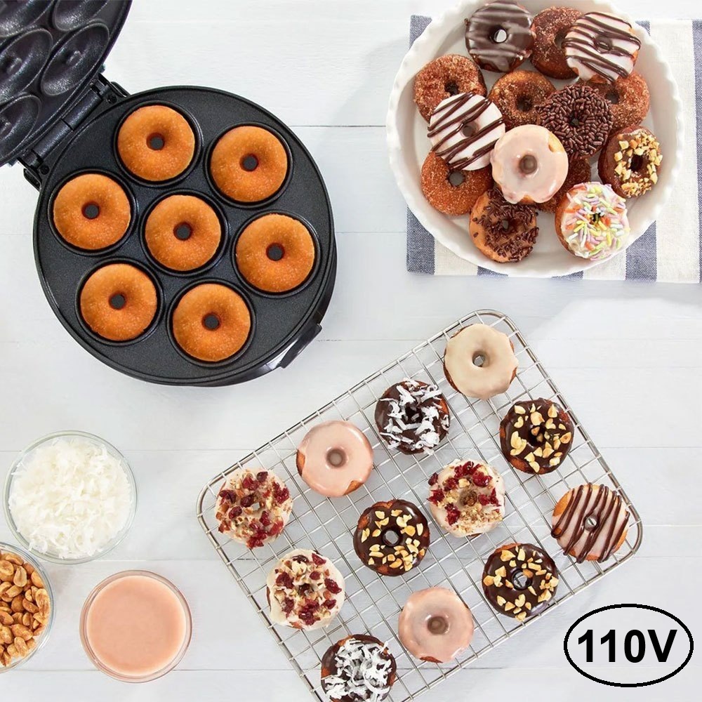 Mini Máquina De Fazer Donuts Rosca Doces Culinária 7 Furos