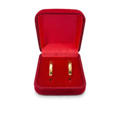 Par De Alianças Ouro 18k Abaulada Casamento Noivado 2,8mm