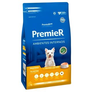 Ração Premier Ambientes Internos Cães Filhotes Pequeno Porte Frango e Salmão - 2,5Kg em Oferta na Shopee
