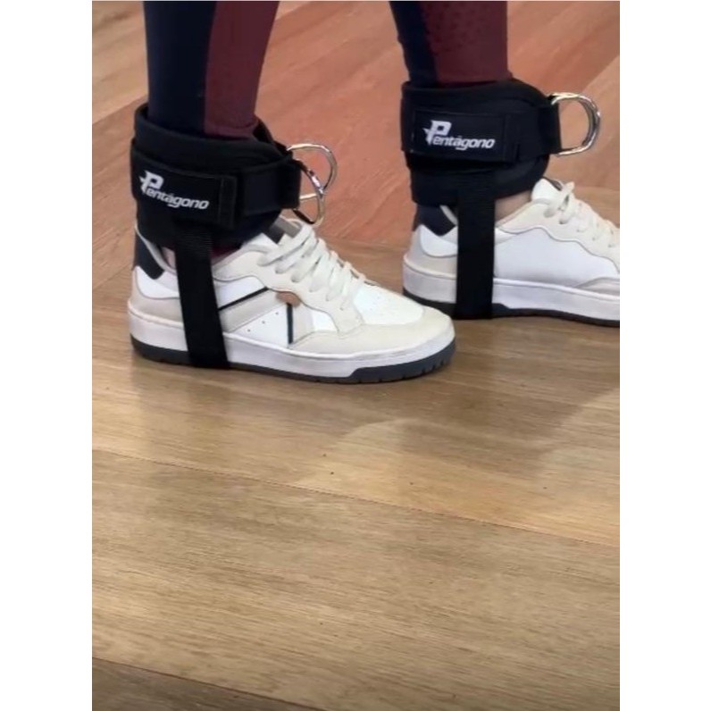 Tornozeleira Alça Crossover Polia Dupla Fivela 40 MM Grossa Com Alça para os Pés  Pentágono