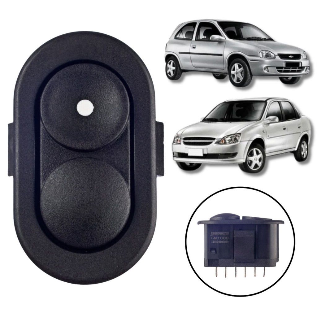 BOTÃO INTERRUPTOR VIDRO ELÉTRICO GM CORSA WAGON HATCH CLASSIC 1994/ em Oferta na Shopee