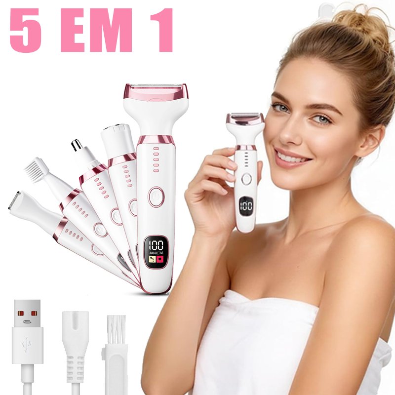 5 EM 1 AparadorKit de Beleza tela de LED Depilador para Sobrancelha Axila Corpo Área Íntima M7