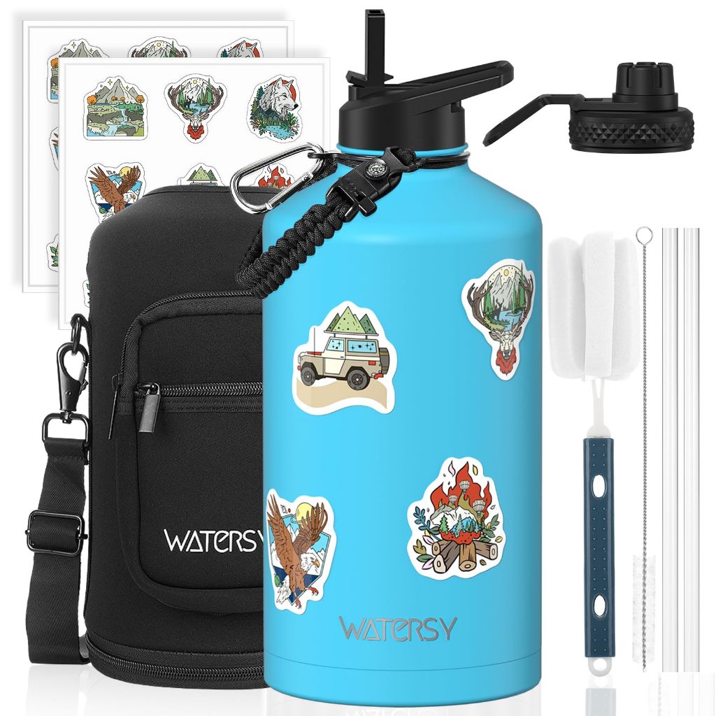 WATERSY Garrafa Termica inox 48h garrafa térmica de água quente & frio para ar livre, academia, Escola Grande capacidade