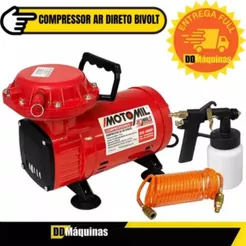 Compressor De Ar direto 2,3 Pés Com Pistola e Mangueira Bivolt - MOTOMIL