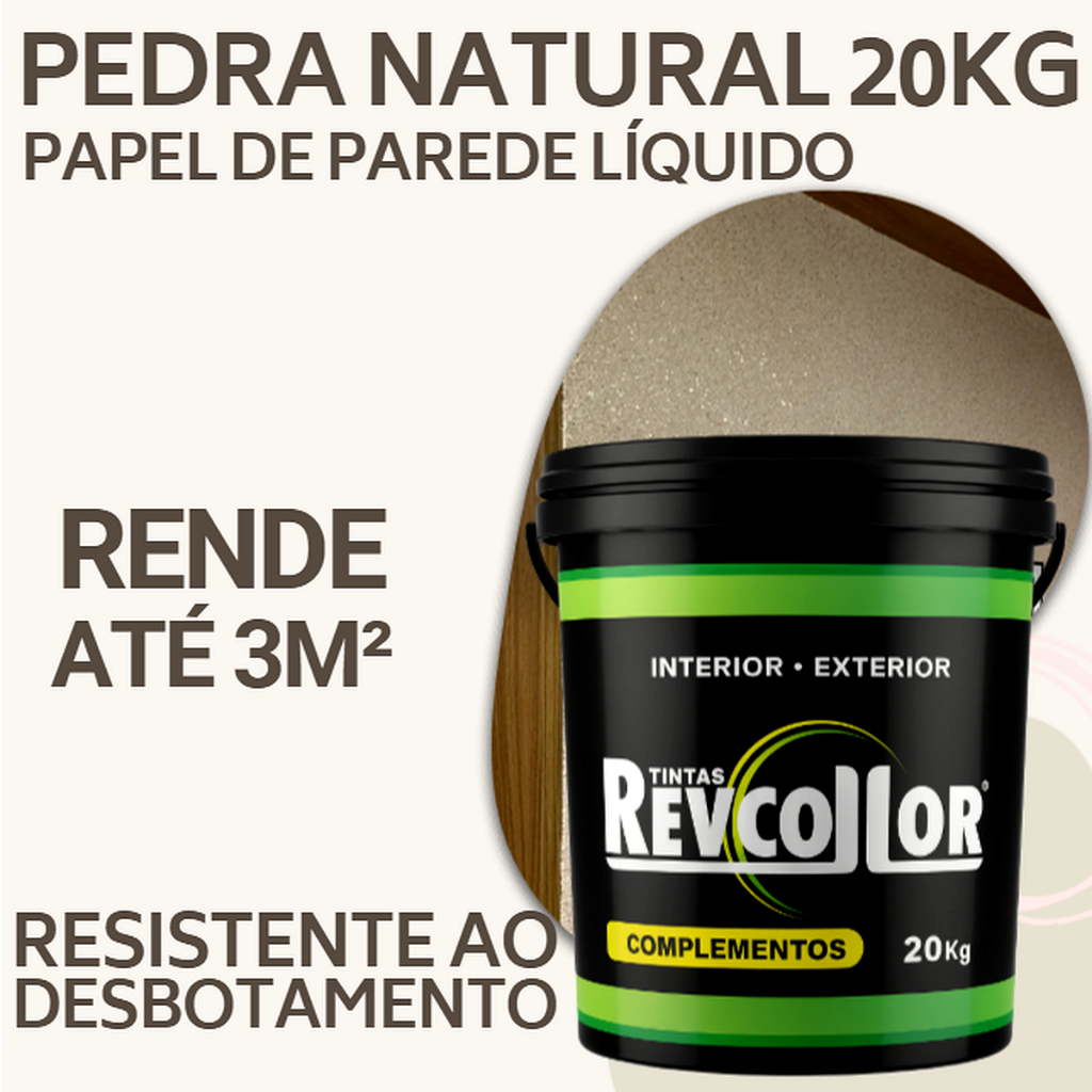 Revestimento Sofisticado Pedra Decorativa Revcollor Efeito Natural Elegante de Alto Padrão 20kg