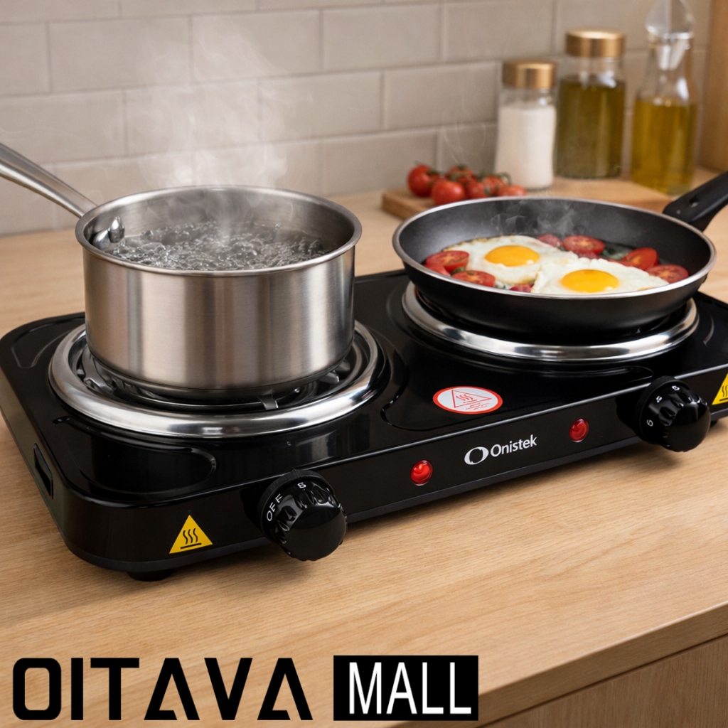 Fogão Elétrico Duplo Portátil Cooktop Duas Bocas Com Grade — imagem 2 de 2