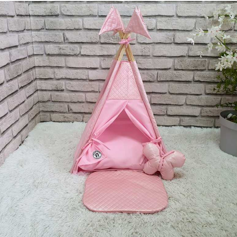 Cabana Para Cães Gatos Rosa Ninho Para Pets Tamanho M Colchão Lavável Com Almofada Rosa