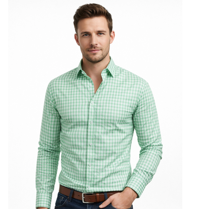 Camisa Masculina Xadrez Casual Confortável em Oferta na Shopee