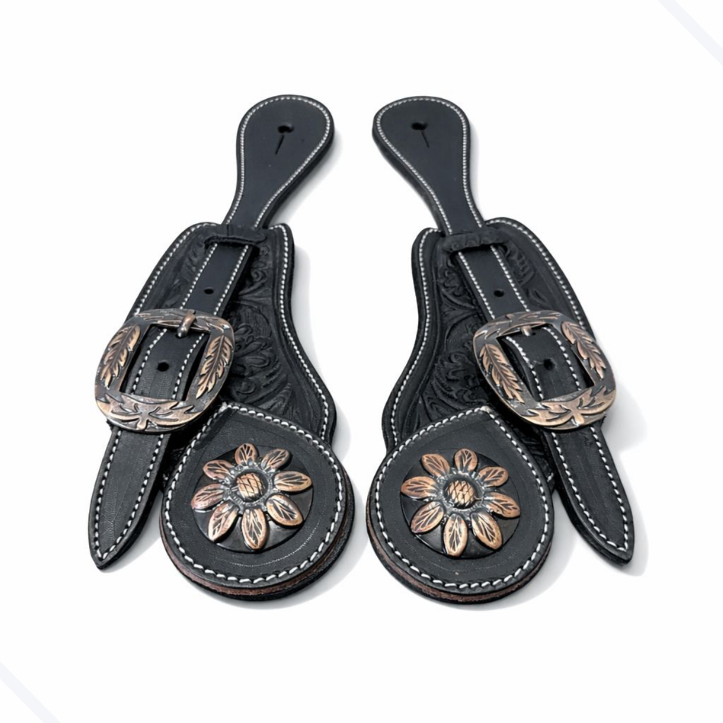 Correia de Espora Floral Mod Exportação - Preto