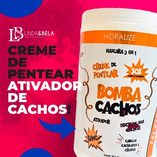 Máscara Bomba Cachos Sos Ativador de cachos e Creme de Pentear 1kg Hidralize em Oferta na Shopee