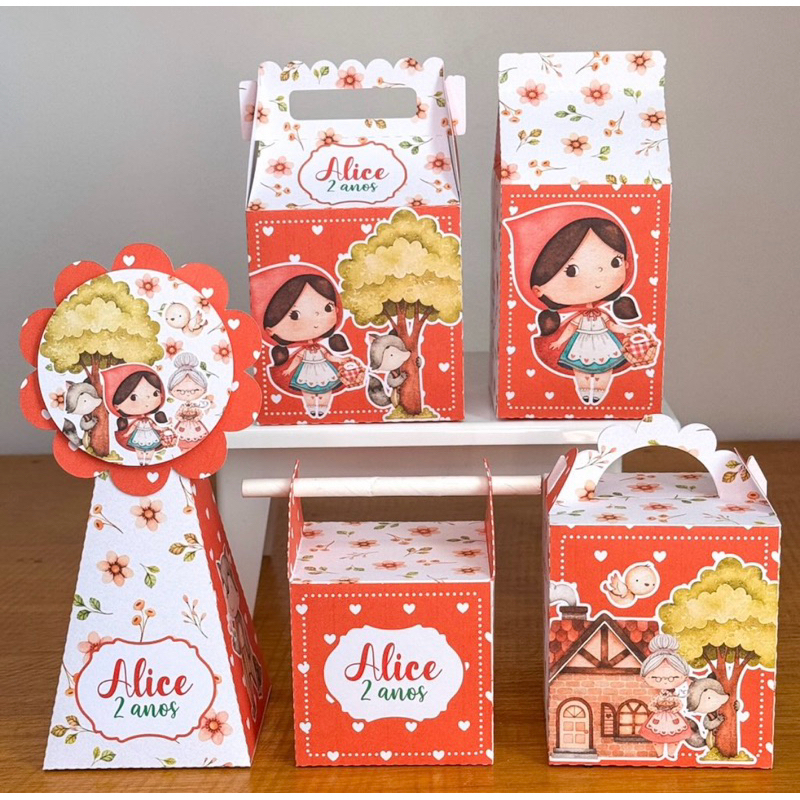 PEGUE E MONTE CHAPEUZINHO VERMELHO - Lembrancinha em Oferta na Shopee