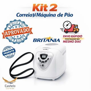 kit 2 -Correias para panificadora multipane