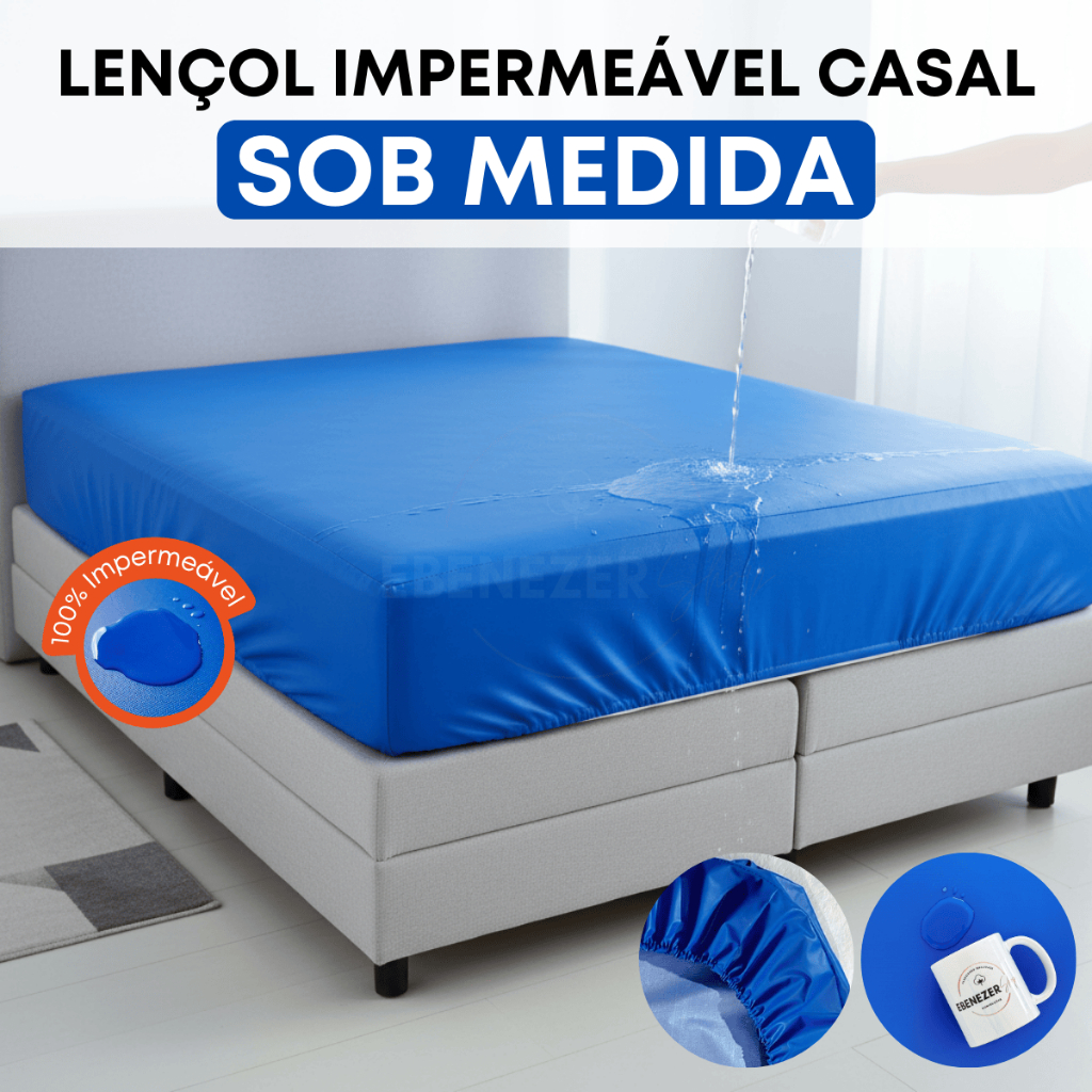Lençol Protetor Para Colchão Casal Sob Medida Antialérgico Antiácaro Não Esquenta Premium