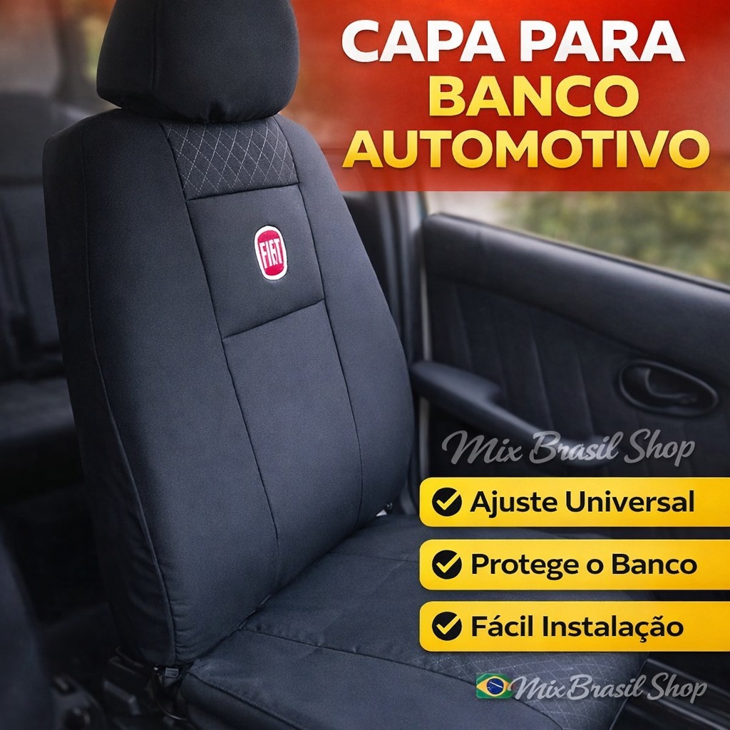 Capa de Banco para Fiat Uno Way em Tecido – Ajuste Universal Carros Fiat