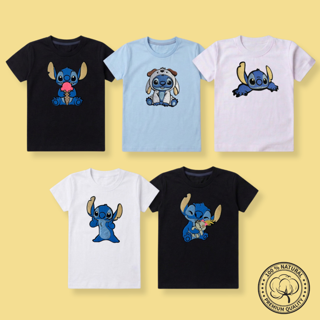 Roupa Infantil: Kit 5 Camisetas Sortidas 100% Algodão Estampa 3D - Blusa Tamanho dos 2 aos 16