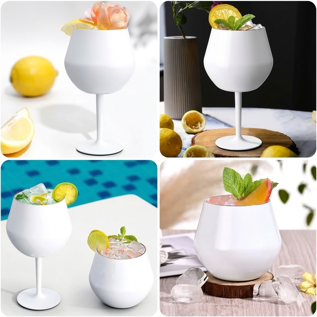 Taça Copo Térmico Aço Inoxidável 2 Em 1 Prismática de 410ml em Oferta na Shopee