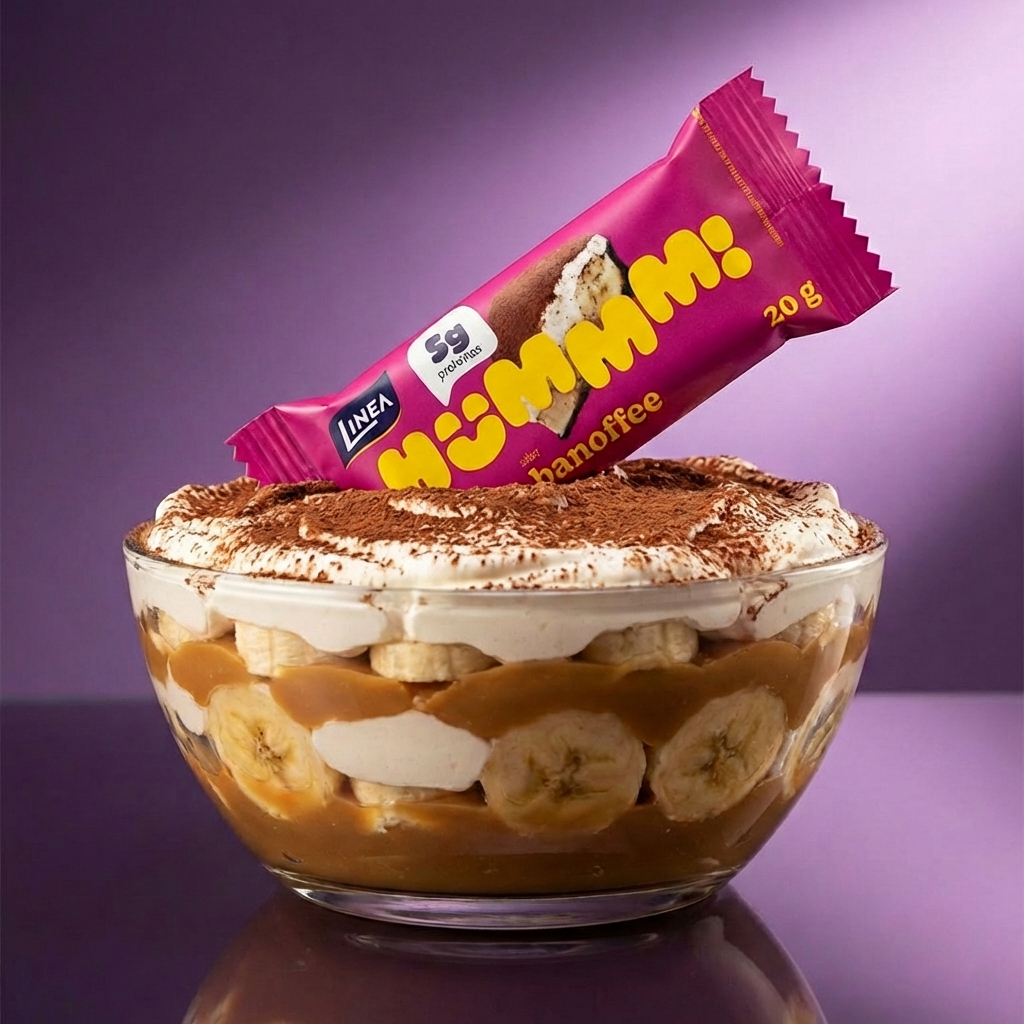 Hummm! Docinho Proteico Sabor Banoffee - Caixa com 12 unidades de 20g