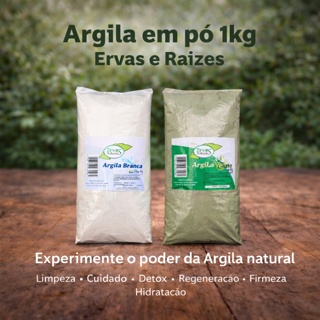 Argila Skincare 1 KG Verde e Branca em pó 100% Pura in Natura 9 cores Ervas e Raizes em Oferta na Shopee