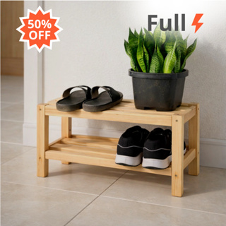 Sapateira Casal 2 Prateleiras em Madeira de Pinus Organizador Elegante Minimalista em Oferta na Shopee