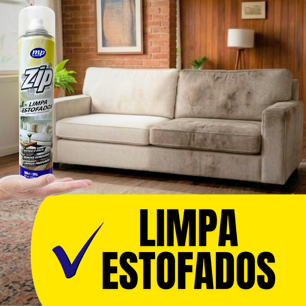 Limpa Estofados Spray Espuma Mágica Para Limpeza a Seco - My Place ZIP Clean 300ml